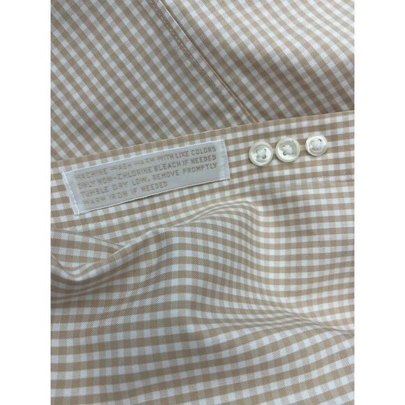 Nordstrom Smartcare Wrinkle-Free Short Sleeve Checkered Shirt Size 16 1/2 NWOT - Picture 9 of 9